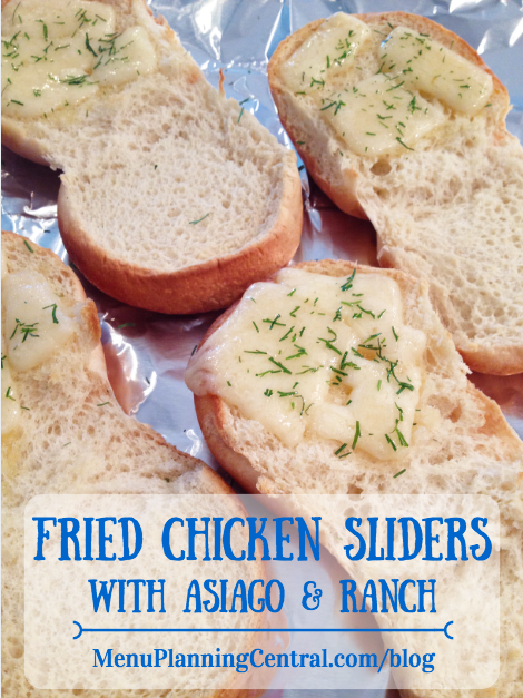 Fried Chicken Sliders with Asiago & Ranch