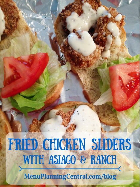 Fried Chicken Sliders with Asiago & Ranch