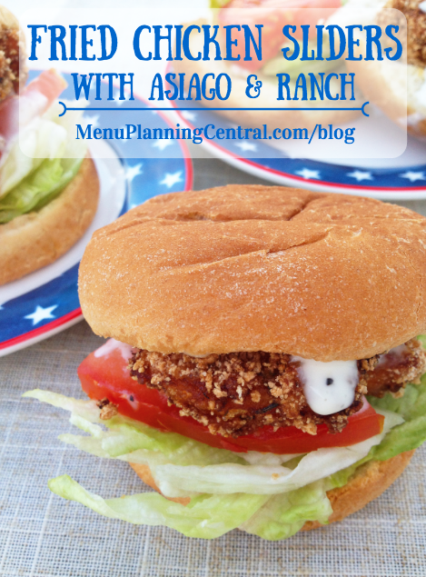 Fried Chicken Sliders with Asiago & Ranch