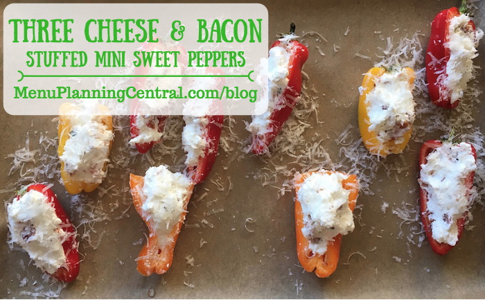 Three Cheese & Bacon Stuffed Mini Sweet Peppers