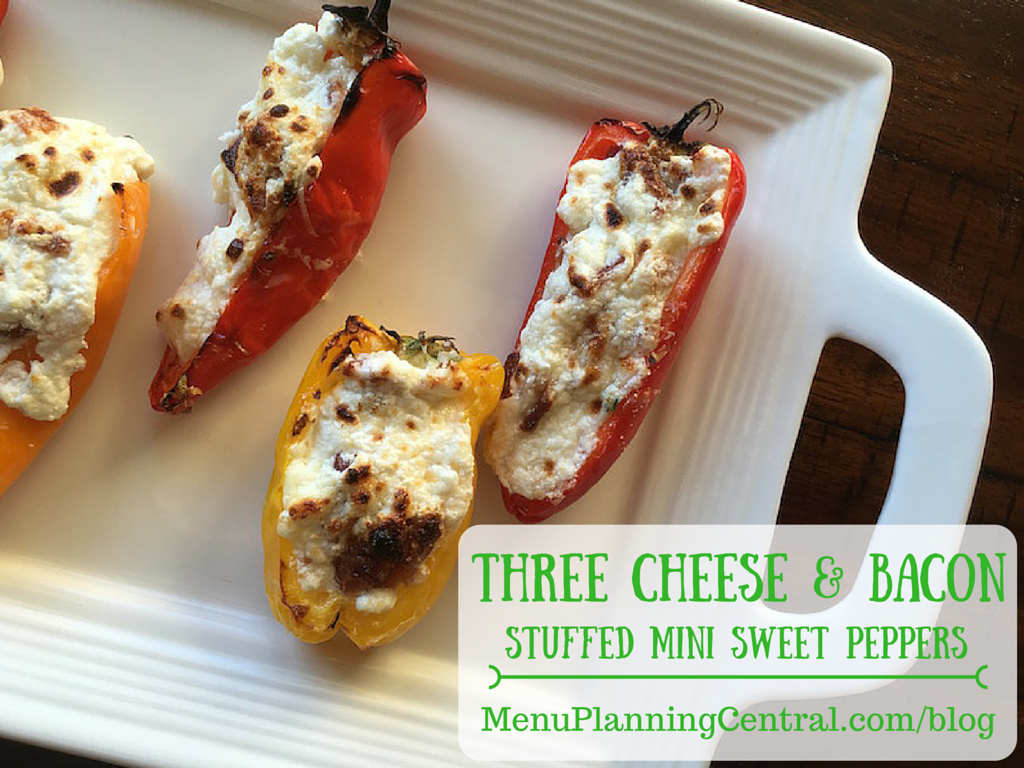 Three Cheese & Bacon Stuffed Mini Sweet Peppers