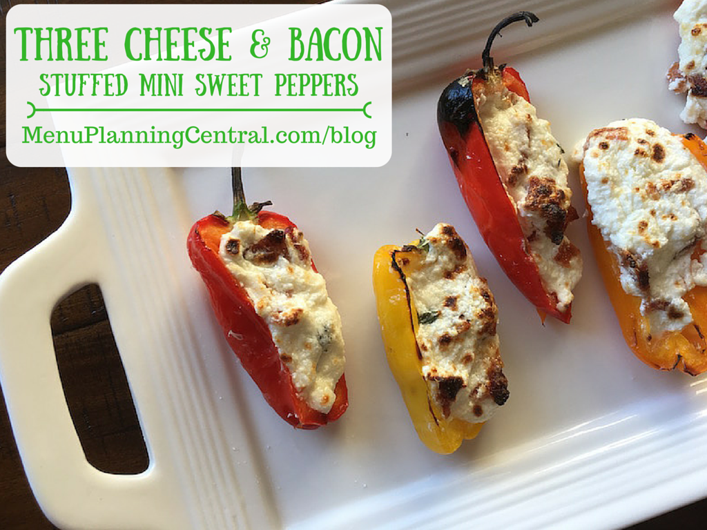 Three Cheese & Bacon Stuffed Mini Sweet Peppers