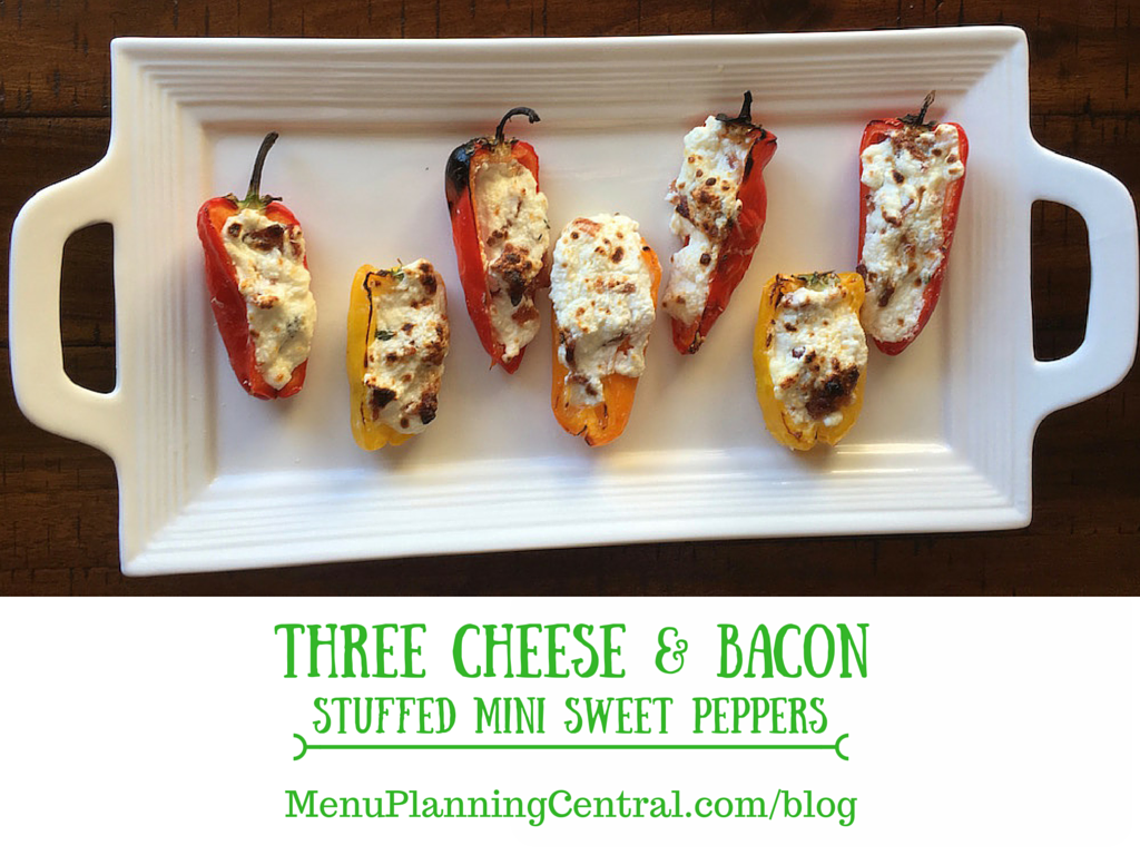 Three Cheese & Bacon Stuffed Mini Sweet Peppers