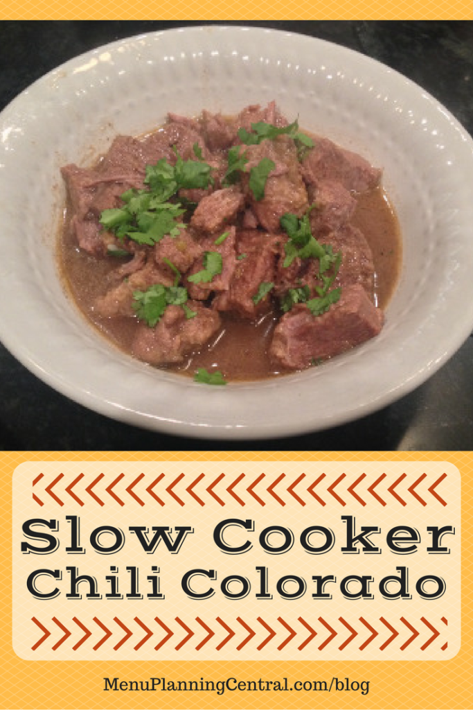 Chili Colorado in the Slow Cooker
