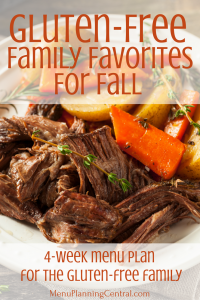 Gluten-Free Family Favorites for Fall Menu Plan