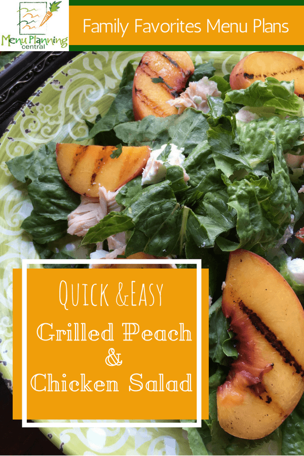 Grilled Peach & Rotisserie Chicken Salad 