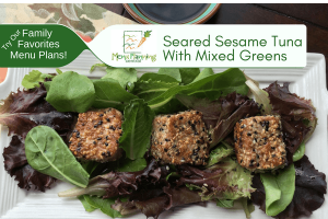 Seared Sesame Tuna With Mixed Greens