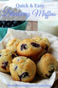 Quick and Easy Blueberry Muffins