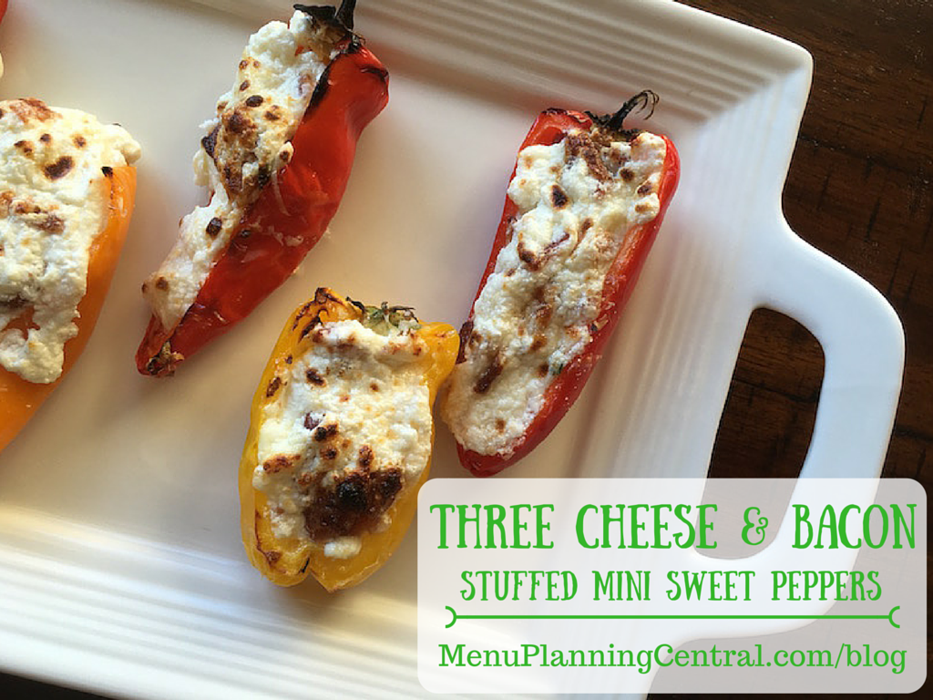 3 Cheese and Bacon Stuffed Mini Sweet Peppers
